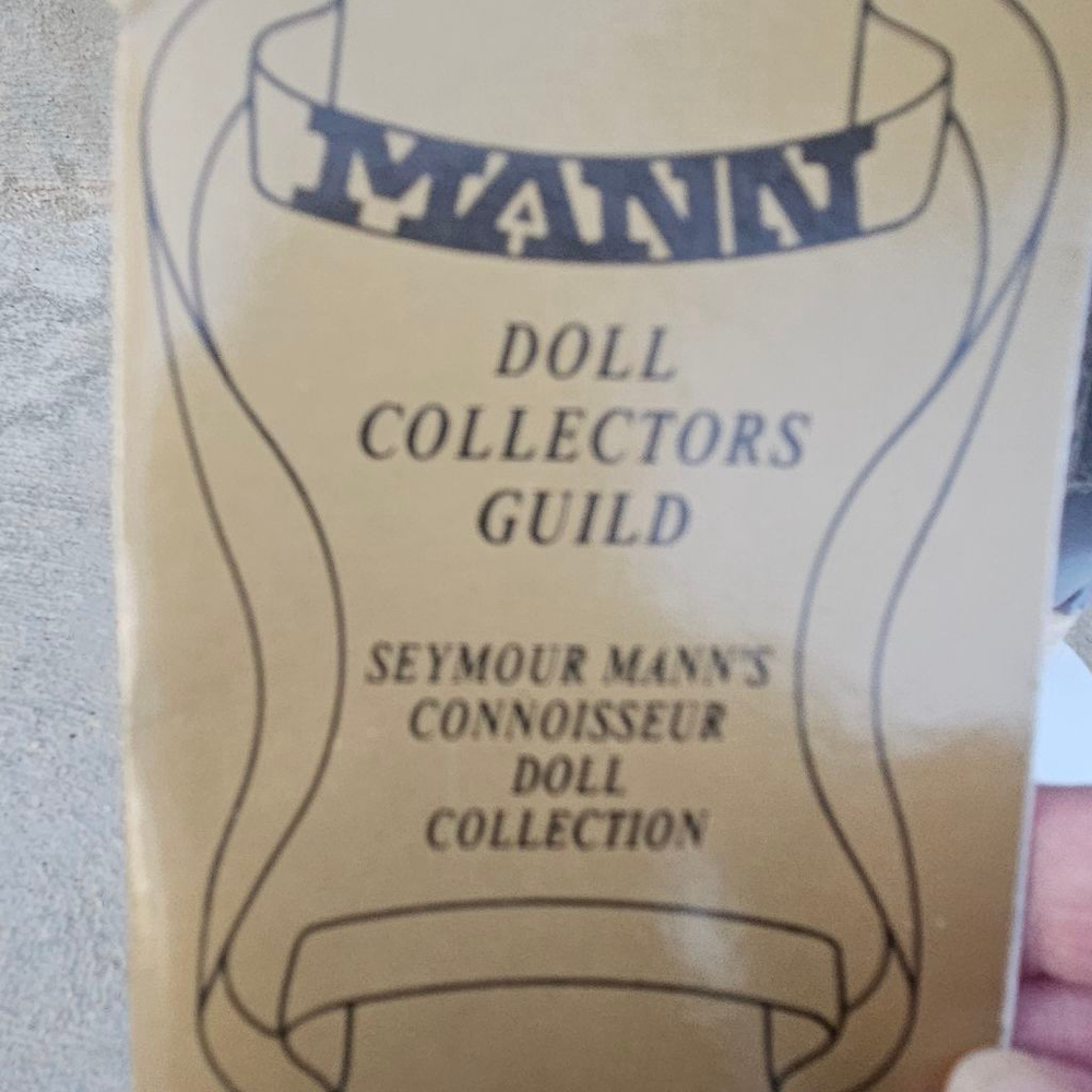 Girls Seymour Mann Blue & White Porcelain Doll One Size, Approximately 15" Tall - Picture 2 of 9